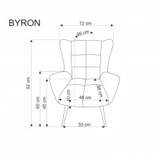 Atpūtas krēsls BYRON, olīvju